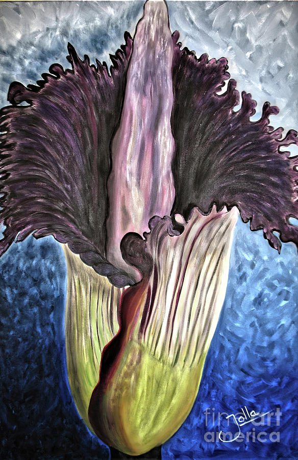 Amorphophallus titanum Painting by Jolanta Anna Karolska
