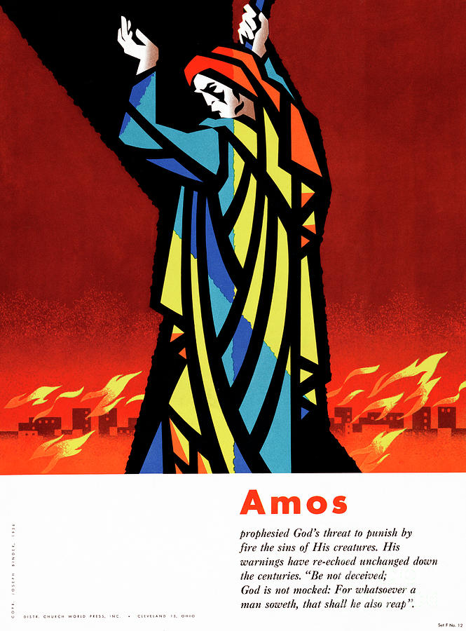 Amos Poster, 1956 Drawing by Joseph Binder