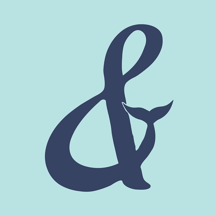 Cool Digital Art - Ampersand Series - Whale Tail by Ink Well