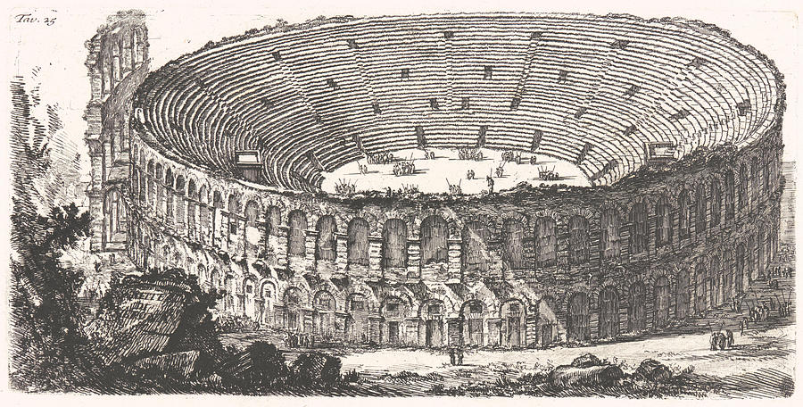 Amphitheater of Verona Anfiteatro di Verona Painting by Giovanni ...