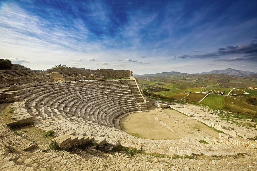 Amphitheatre at Segesta in Sicily Photograph by Ian Good