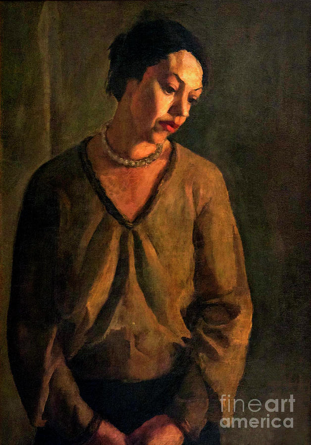 Amrita Sher Gil - Study of Model Painting by Amrita Sher-Gil | Pixels