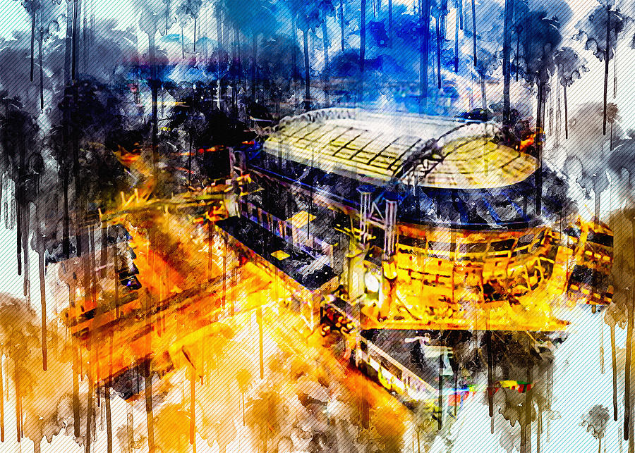 Amsterdam Arena Night Johan Cruijff Arena Ajax Stadium Digital Art by ...