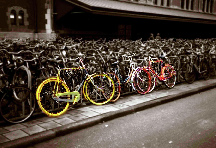 Amsterdam Bikes Photograph by Wayne King