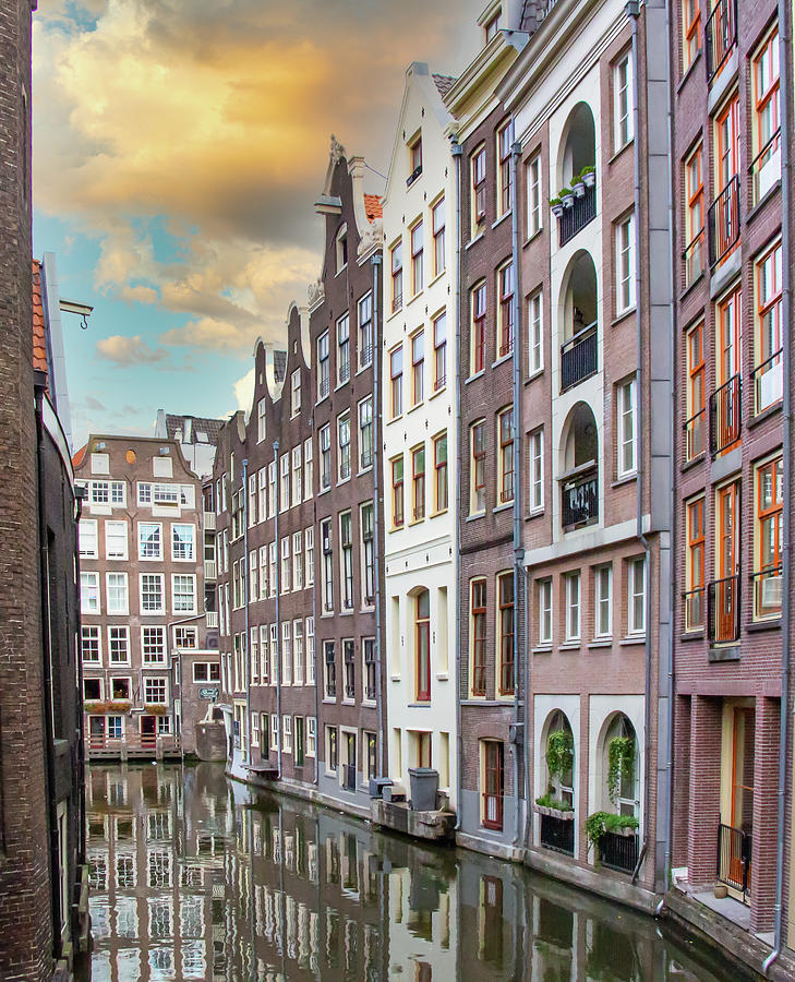 Amsterdam Canal Reflection Photograph by Ron Long Ltd Photography