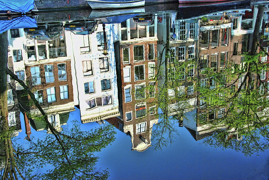 Amsterdam Canal Relection Photograph by Allen Beatty