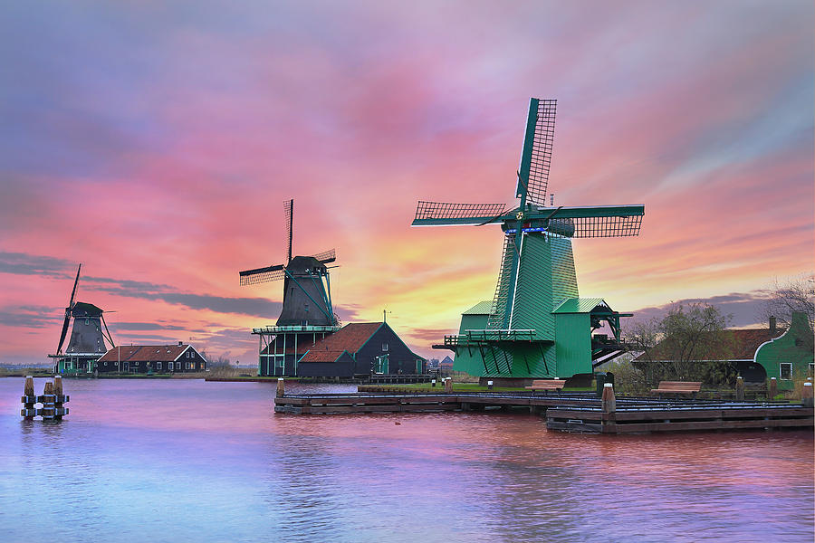 Amsterdam iconic windmill Photograph by Seng Chye Teo