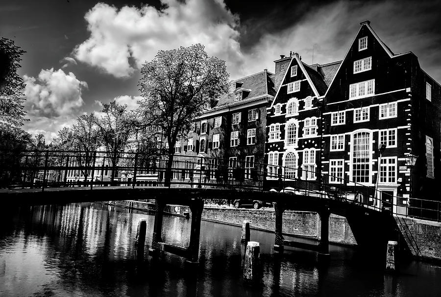 Amsterdam In Black And White Photograph