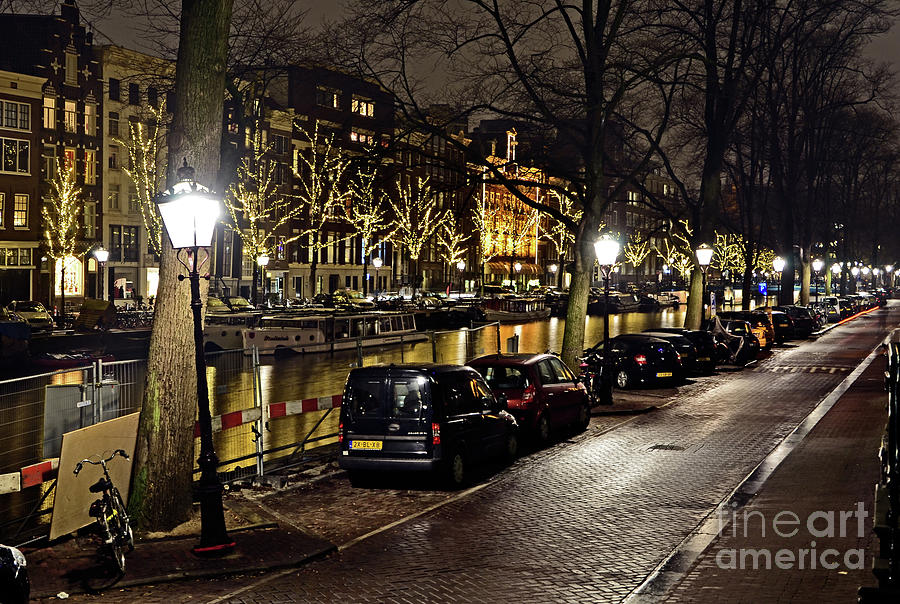 Amsterdam - Street along Canal Photograph by Carlos Alkmin