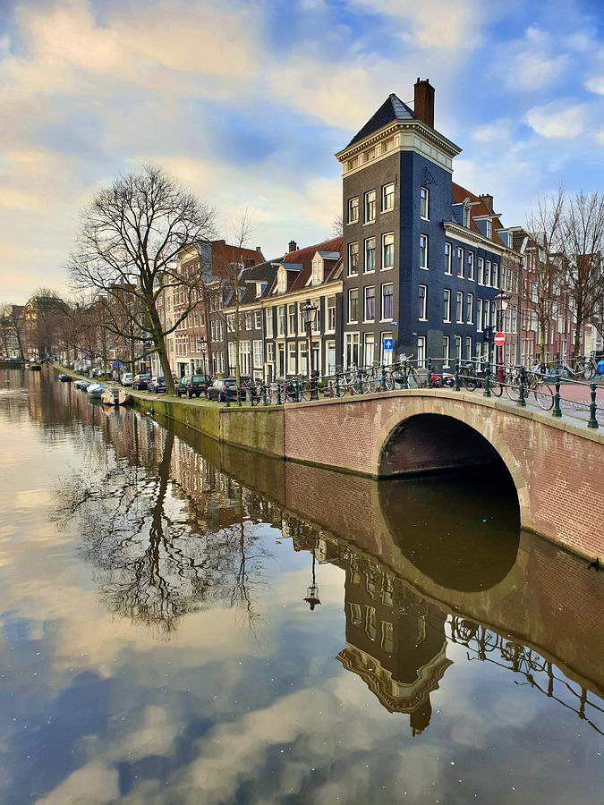 Amsterdam Winter Reflections Photograph by Andrea Whitaker