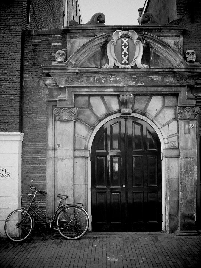 Amsterdams Door and Bicycle Photograph by Travel Essayist