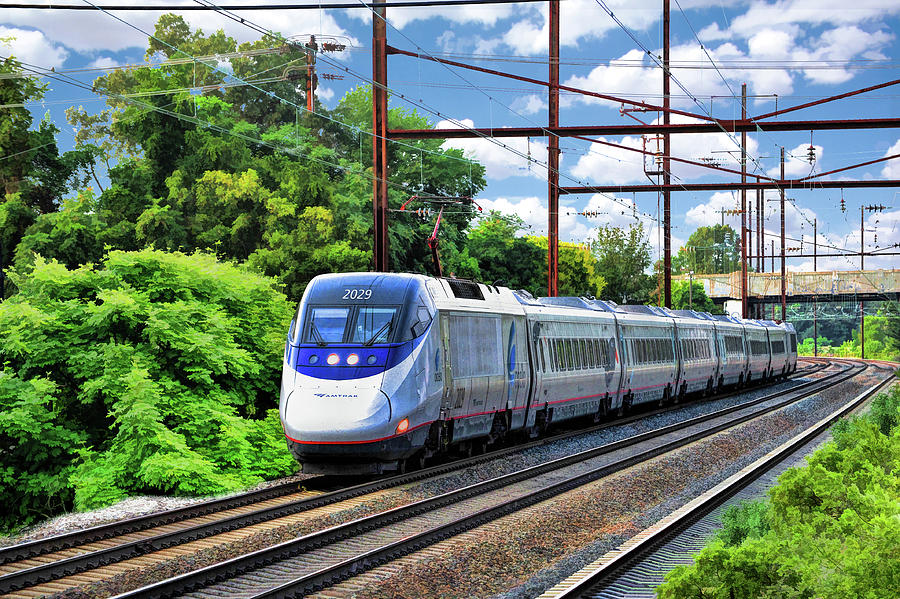 Amtrak Acela Painting by Christopher Arndt