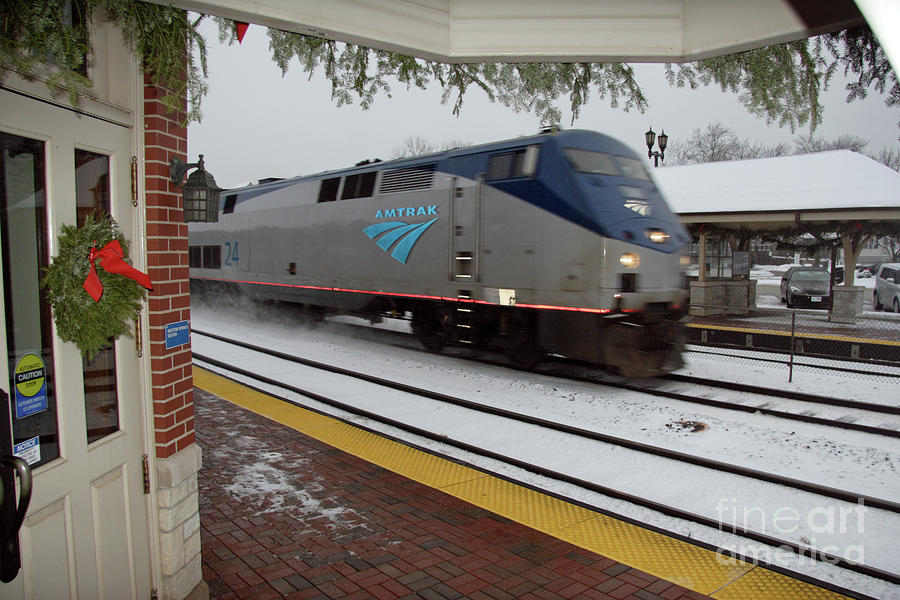 Amtrak Christmas Photograph by Sean GrahamWhite