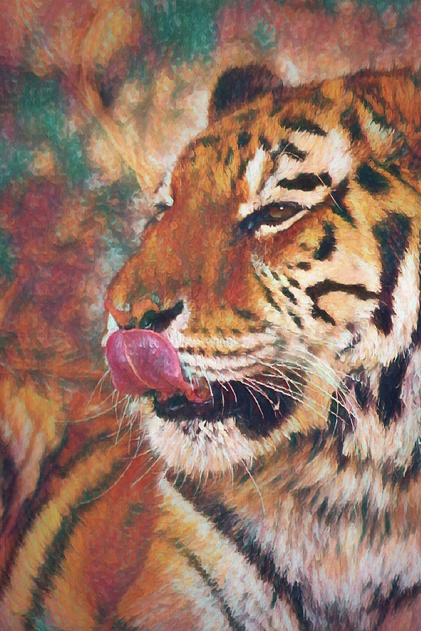 Amur Tiger 3A Digital Art by Ernest Echols