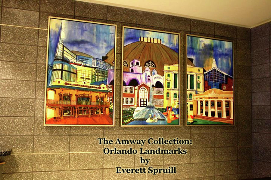 Amway Center Lobby Art  Photograph by Everett Spruill