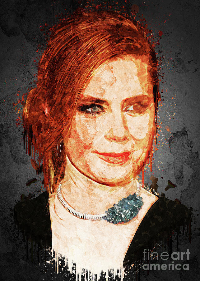 Amy Adams in painting Digital Art by Gunawan RB