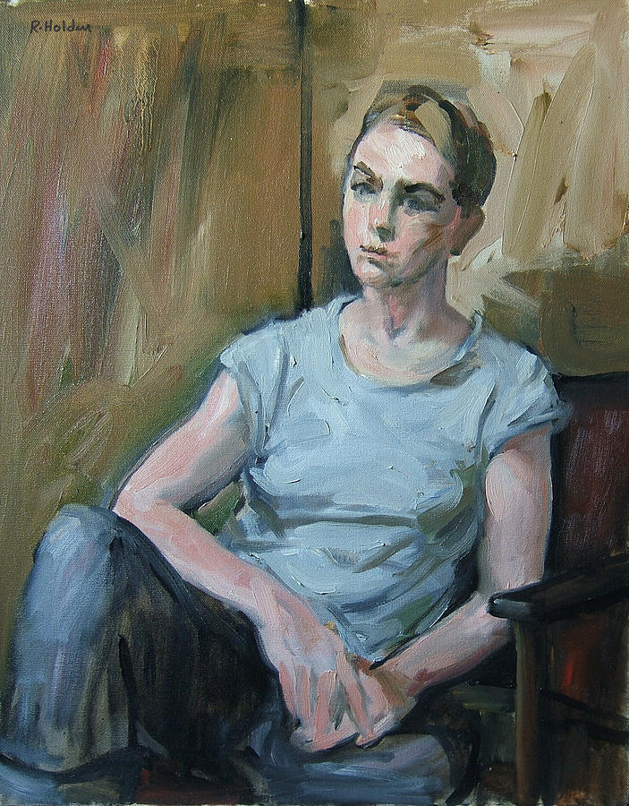 Amy Seated Painting By Robert Holden | Fine Art America