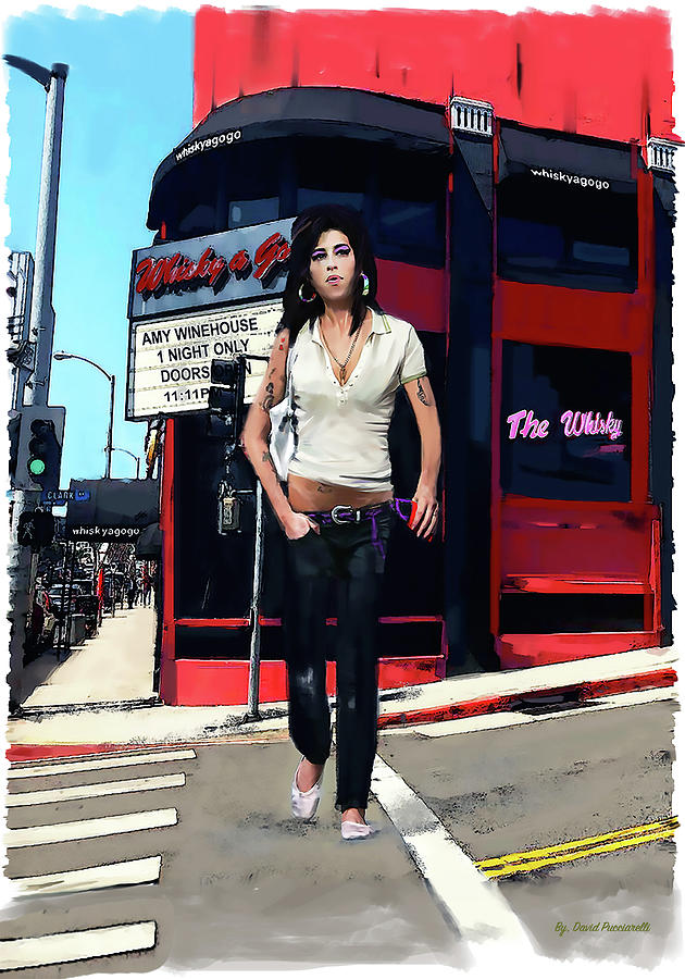 Amy Winehouse Whisky A Go-Go Painting by Iconic Images Art Gallery David Pucciarelli