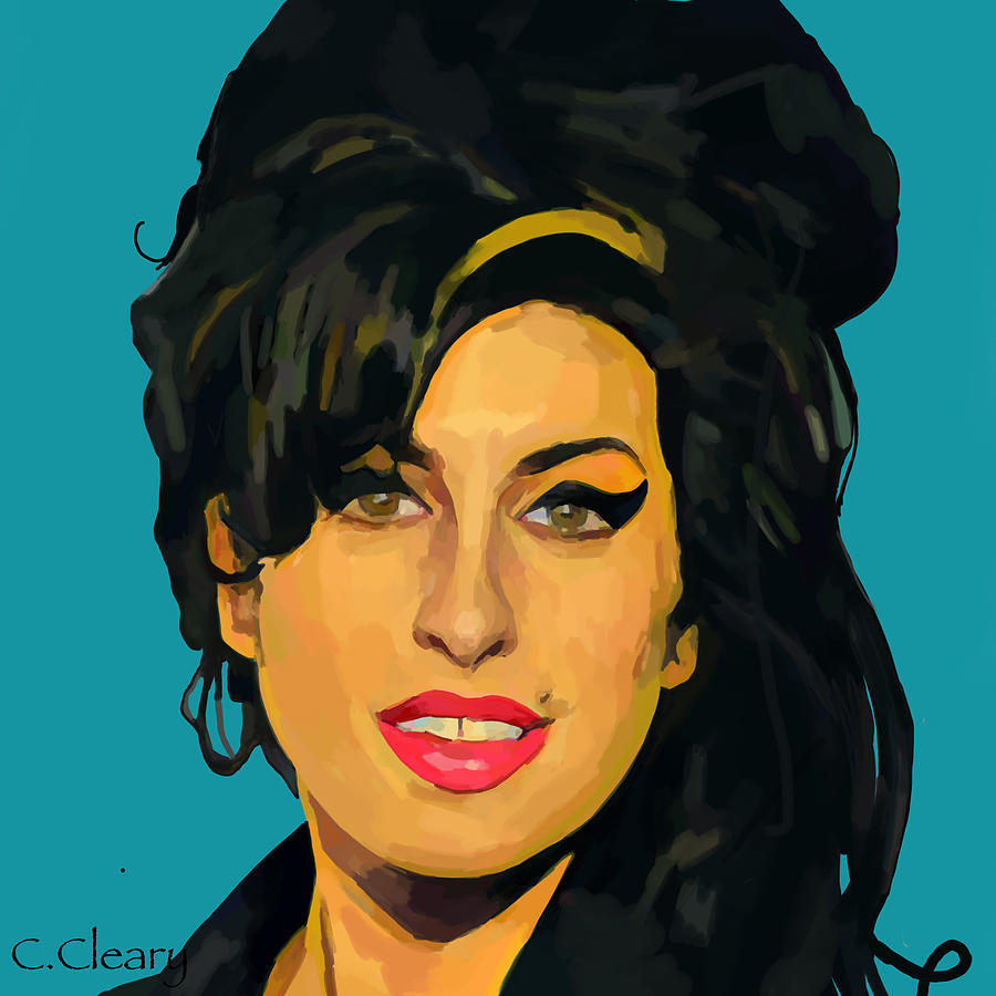 Amy Winehouse Digital Art by Cathriona Cleary - Pixels