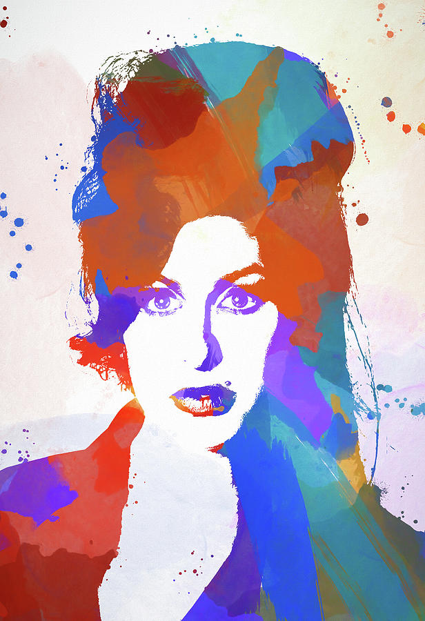 Amy Winehouse Color Splash Painting by Dan Sproul - Fine Art America