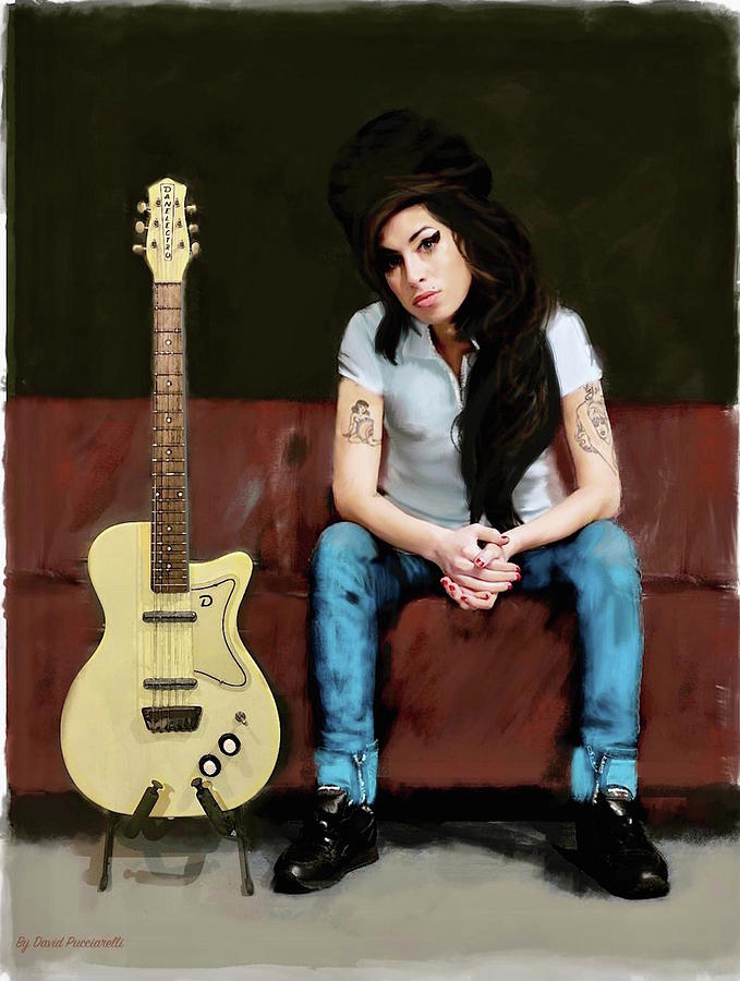 Amy Winehouse For You  Painting by Iconic Images Art Gallery David Pucciarelli