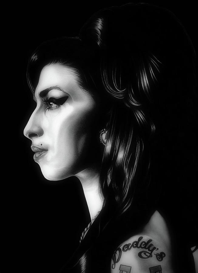 Amy Winehouse Drawing by Fred Larucci