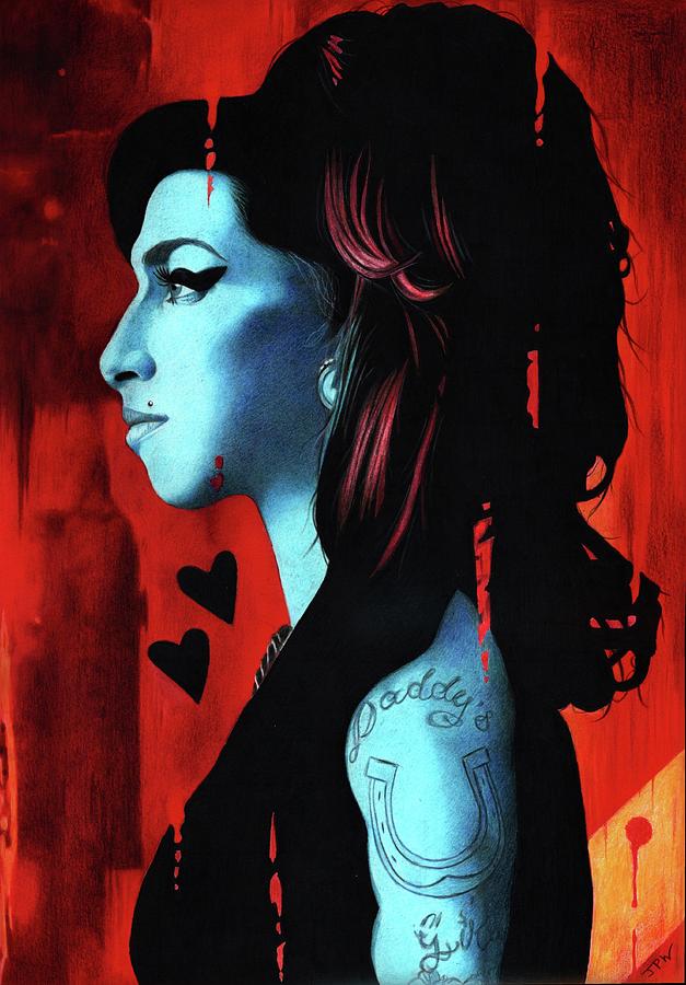 Amy Winehouse Drawing - Amy Winehouse by JPW Artist