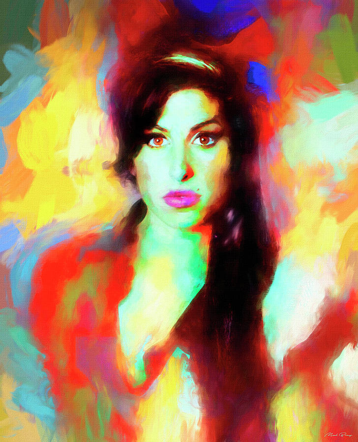 Amy Winehouse Legend Mixed Media by Mal Bray