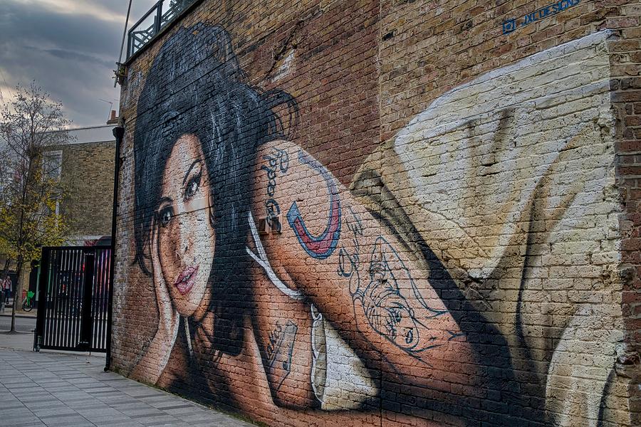 Amy Winehouse mural Photograph by Raymond Hill