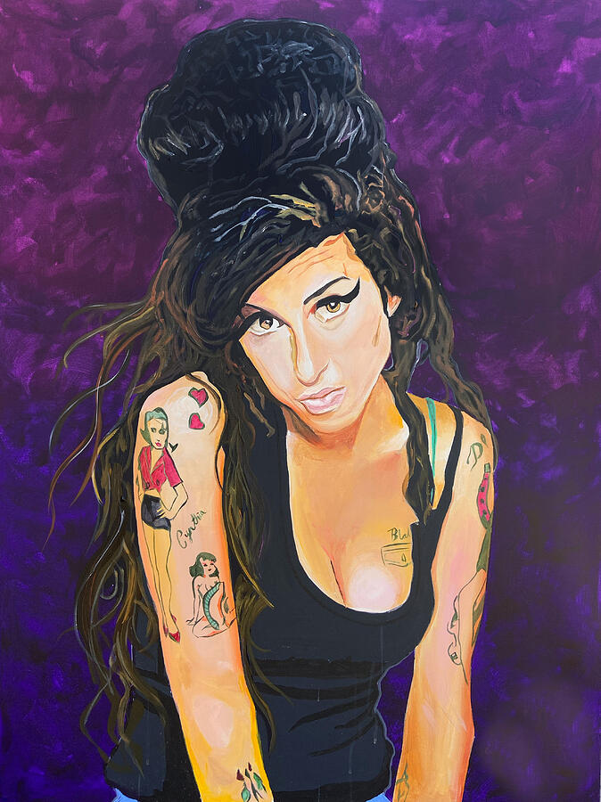 Amy Winehouse Painting by Sergio Gutierrez