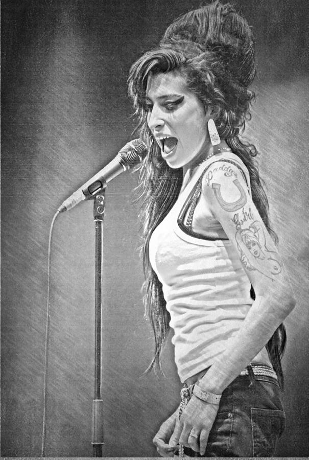 Amy Winehouse Sketch Art Drawing by Dafydd Perkins Pixels