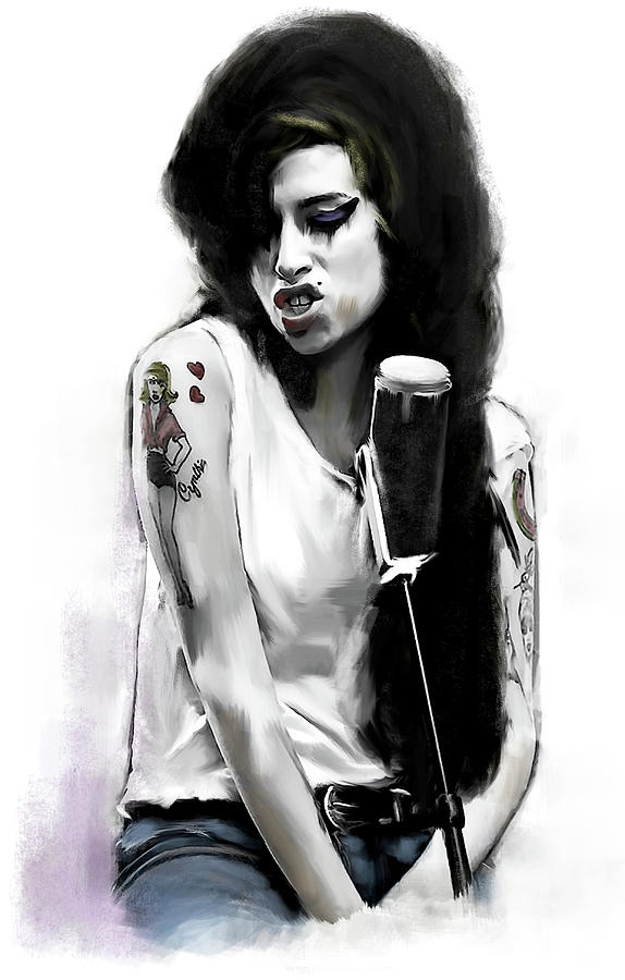 Amy Winehouse, The Vibe Painting by Iconic Images Art Gallery David Pucciarelli
