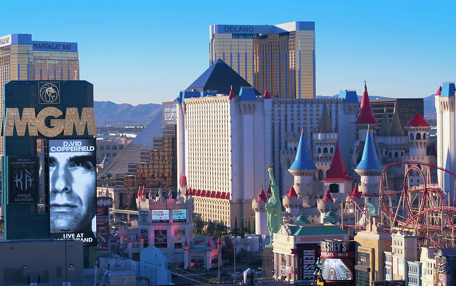 Architecture Photograph - An Aerial View of the Las Vegas Strip Looking South, NV, USA by Derrick Neill