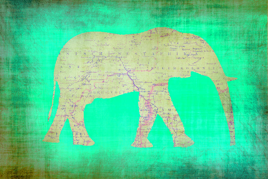 An African Elephant Digital Art