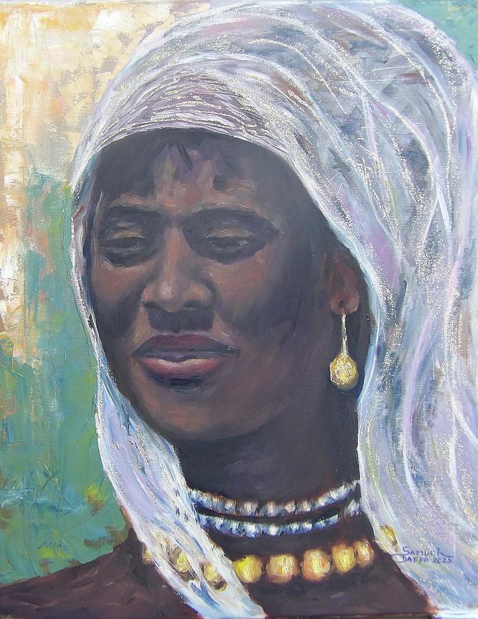 An African Lady Painting by Samuel Daffa