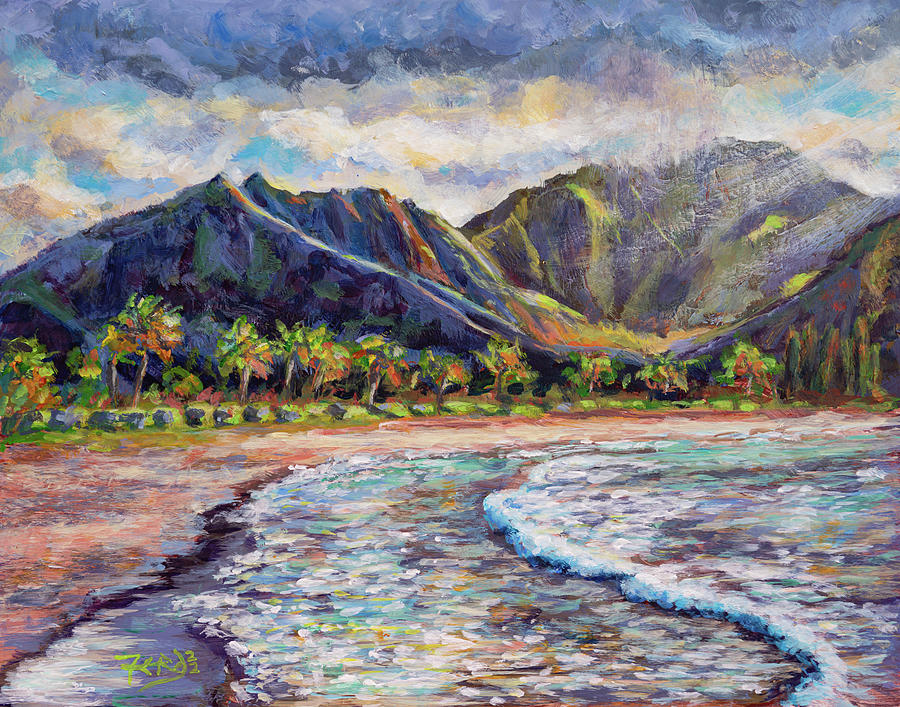 An afternoon on Hanalei Bay Painting by Robert FERD Frank