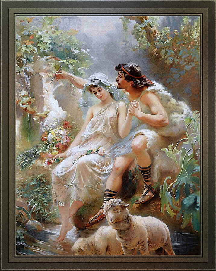 An Allegorical Scene by Konstantin Makovsky Painting by Rolando Burbon
