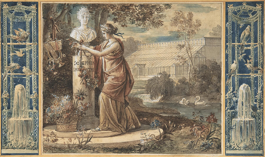 An Allegory of Empress Josephine as Patroness of the Gardens at Malmaison - baron Francois Gerard Digital Art by Samuel HUYNH An Allegory of Empress Josephine as Patroness of the Gardens at Malmaison - baron Francois Gerard Digital Art by Samuel HUYNH