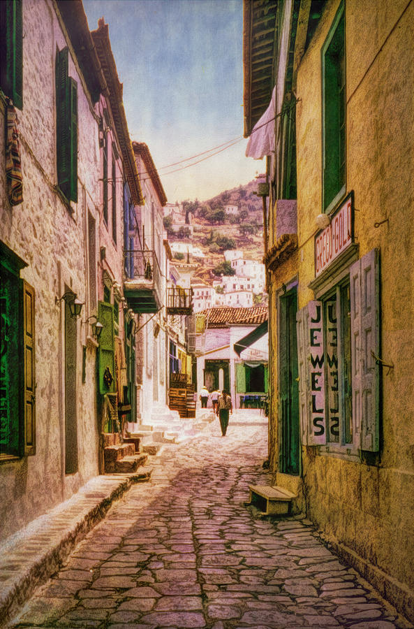 An alley in Crete Digital Art by Frank Lee