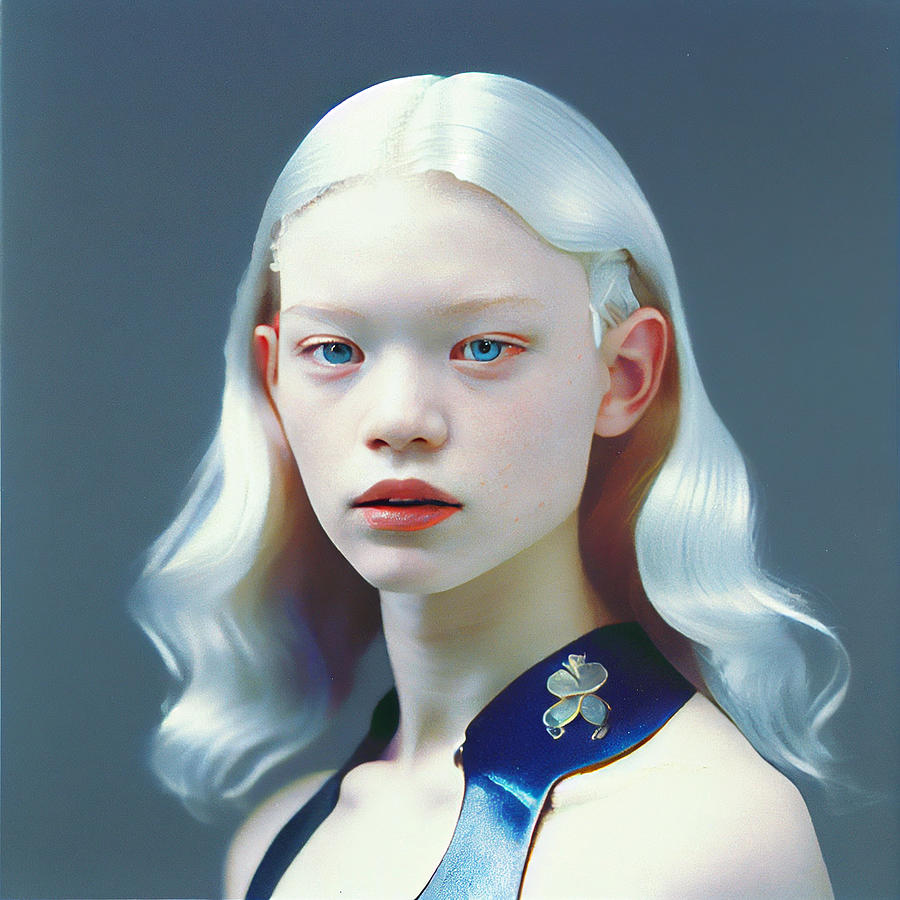 An Analog Photo Of A Gorgeous Albinism 22 Years 503ab6043d B0645f ...
