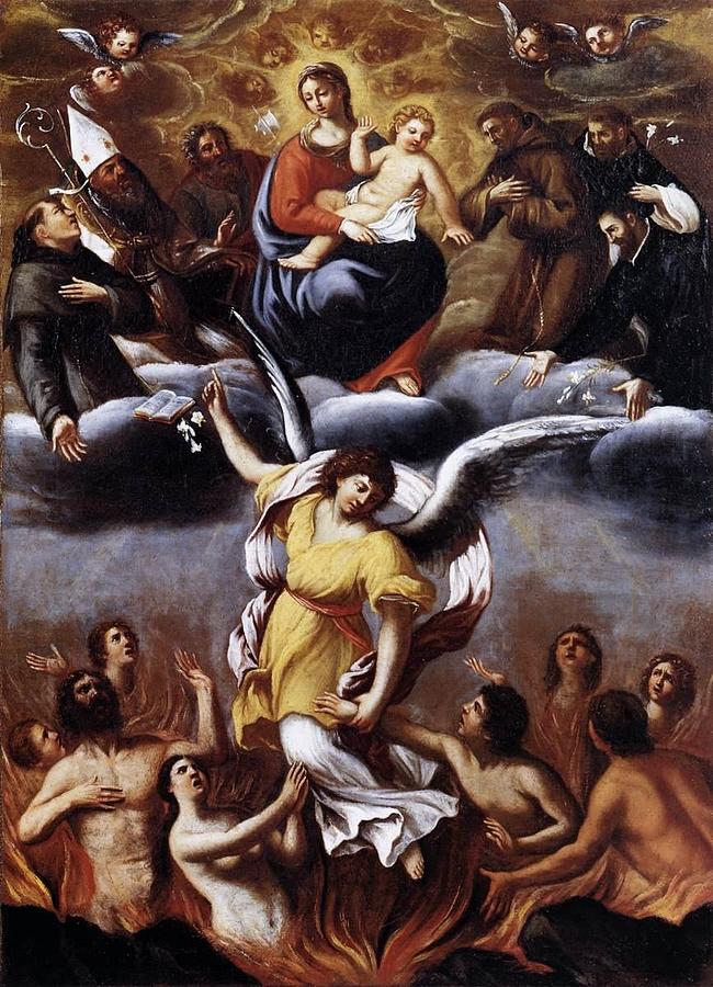 An Angel Frees the Souls of Purgatory Painting by Ludovico Carracci - Fine  Art America