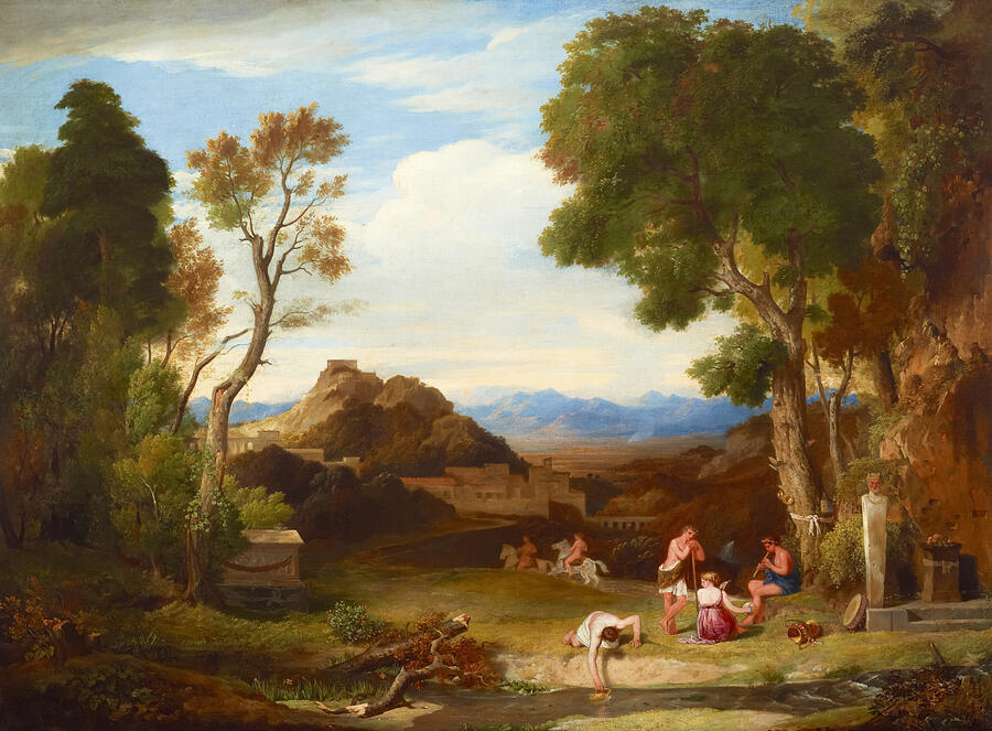 Tree Painting - An antique rural scene by The Luxury Art Collection
