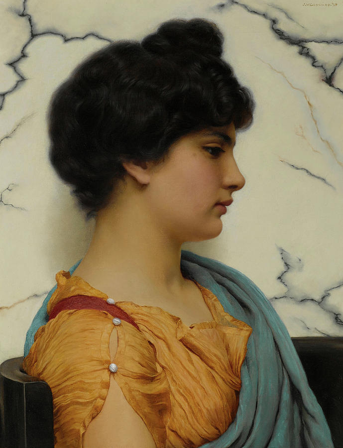 An Arcadian Beauty, 1909 Painting by John William Godward