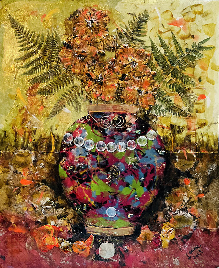 Vase A Fleurs Mixed Media by Susan Orosz Vase A Fleurs Mixed Media by Susan Orosz