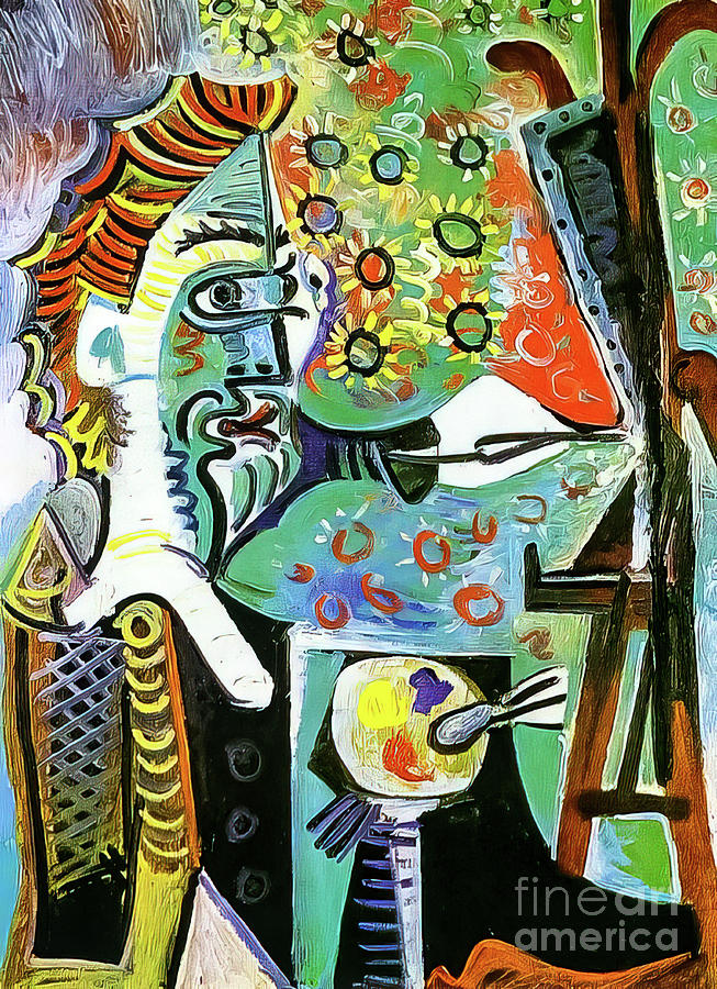 An Artist by Pablo Picasso 1963 Painting by Pablo Picasso