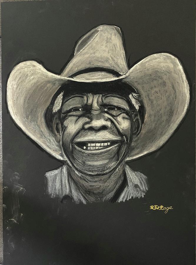 An Australian,  Aboriginal/ indigenous, Stockman. #3 Pastel by Richard Le Page