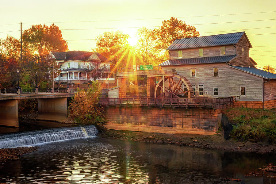 An Autumn Morning at the Jasper City Mill Photograph by Susan Rissi Tregoning