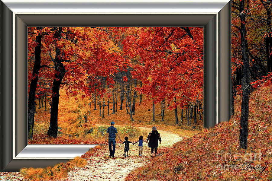 An Autumn Stroll Digital Art by Fine Art By Edie