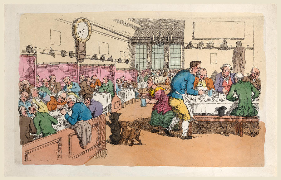 Thomas Rowlandson Drawing - An Eating House by Thomas Rowlandson