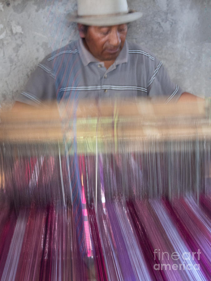 An Ecuadorian Weaver at the Artelar Ferinango studio Photograph by L Bosco